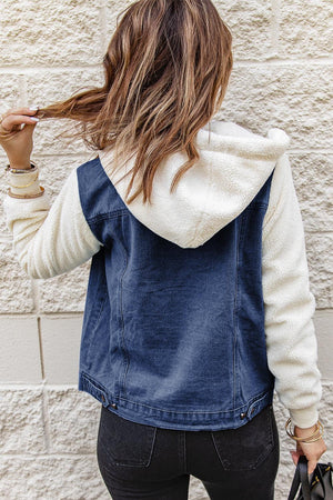 Comfy Chic Sherpa Trim Denim Jacket - MXSTUDIO.COM