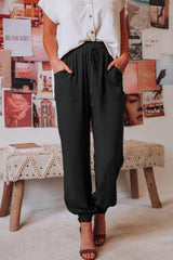 Comfy Free Tied Long Joggers with Pockets - MXSTUDIO.COM