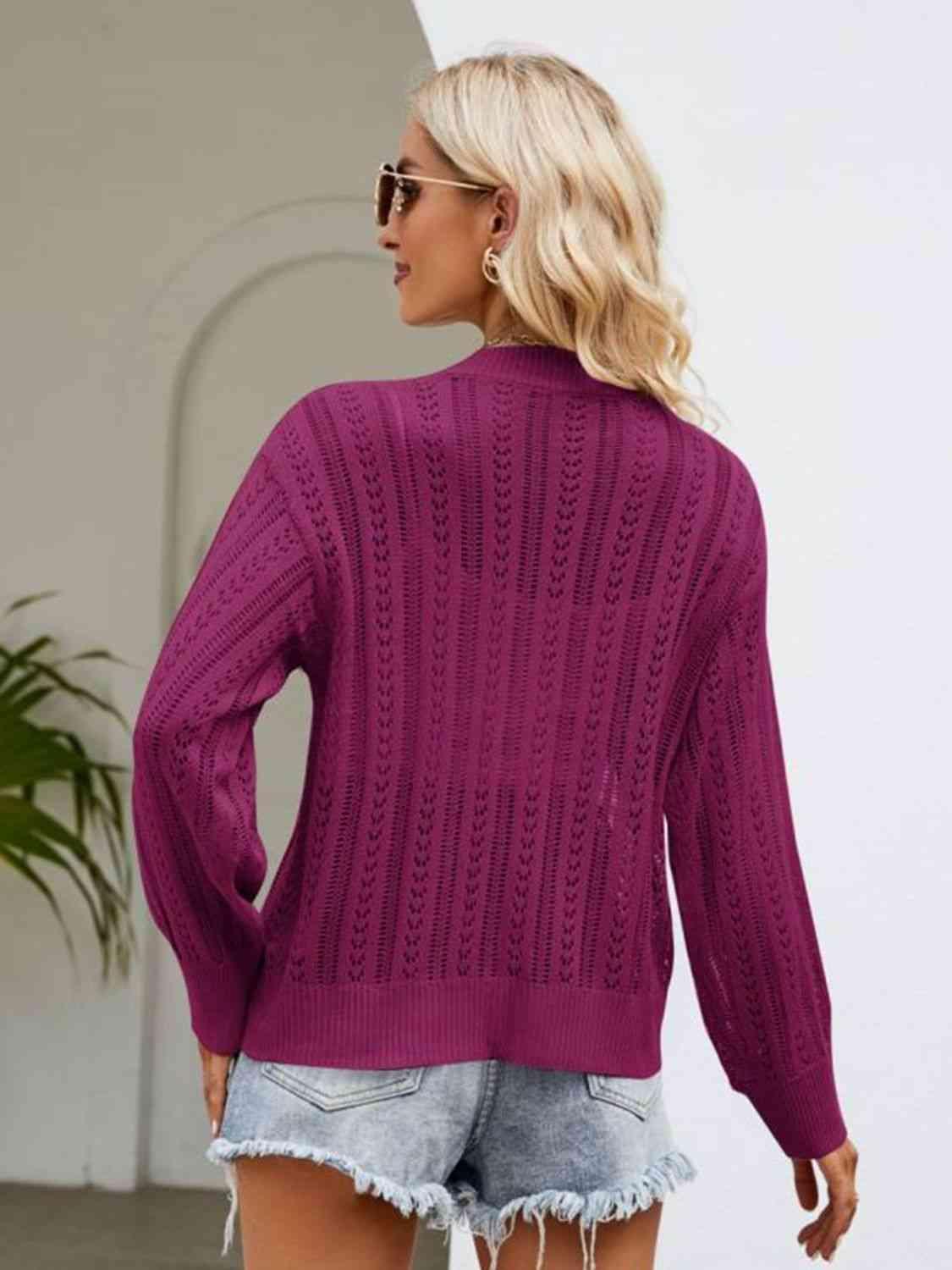 Comfy Layer Ribbed Button Front Cardigan - MXSTUDIO.COM