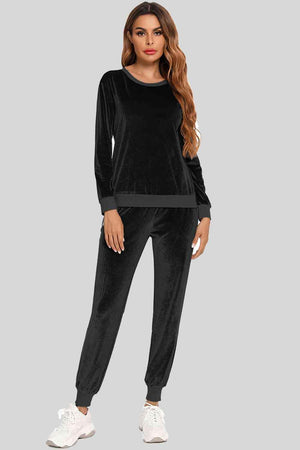 Comfy Long Sleeve Top and Pants Loungewear Set - MXSTUDIO.COM