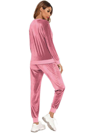 Comfy Long Sleeve Top and Pants Loungewear Set - MXSTUDIO.COM