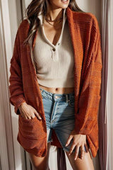 Comfy Partner Open Front Pocket Cardigan-MXSTUDIO.COM