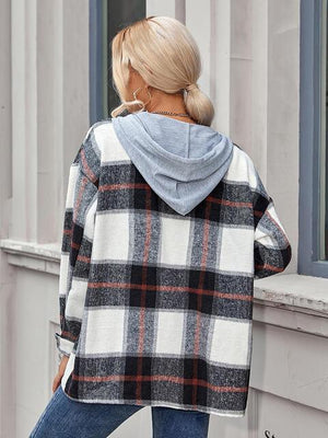 Comfy Protection Plaid Hooded Jacket - MXSTUDIO.COM