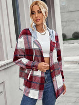 Comfy Protection Plaid Hooded Jacket - MXSTUDIO.COM