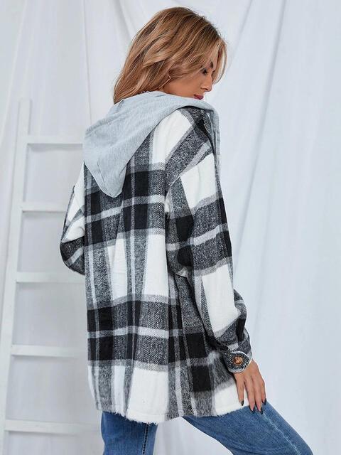 Comfy Protection Plaid Hooded Jacket - MXSTUDIO.COM