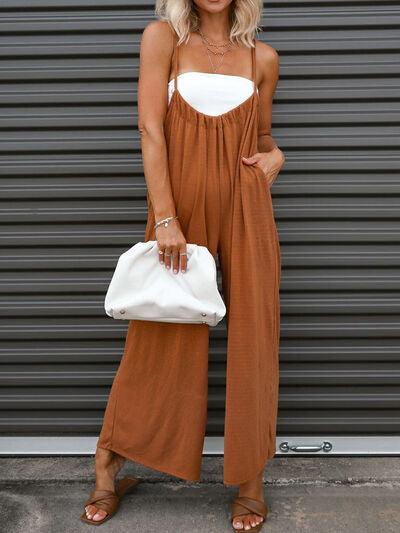 a woman standing in front of a garage door