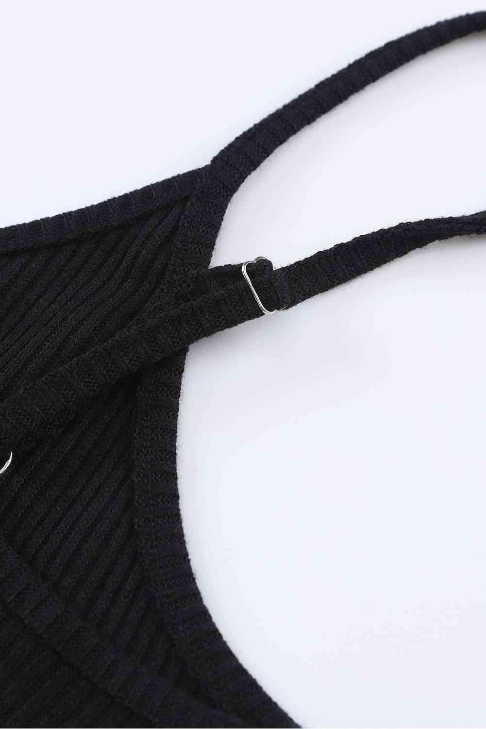 Comfy Summer Knit Spaghetti Strap Midi Dress - MXSTUDIO.COM
