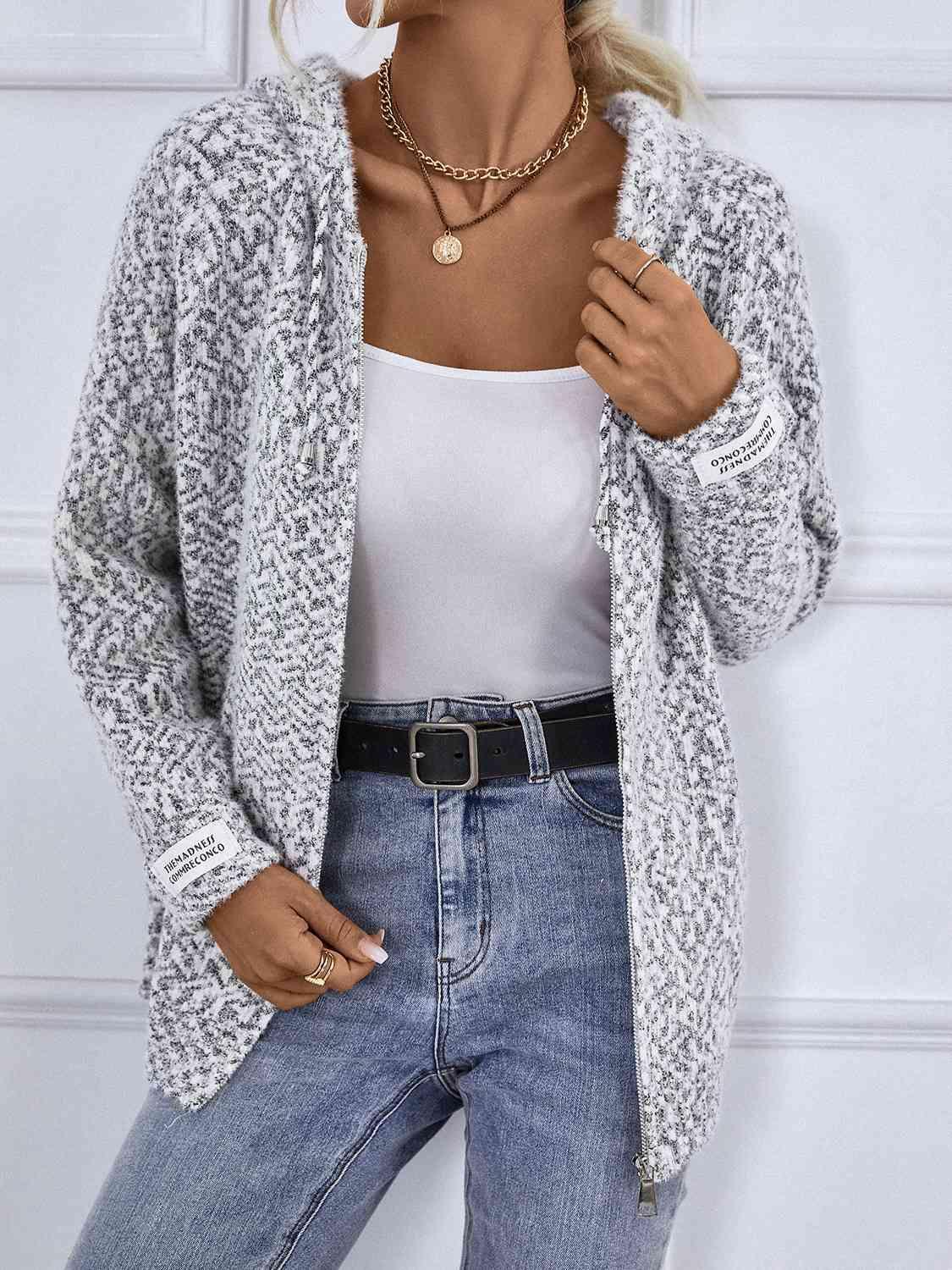 Comfy Urban Wear Hooded Zip Up Sweater-MXSTUDIO.COM