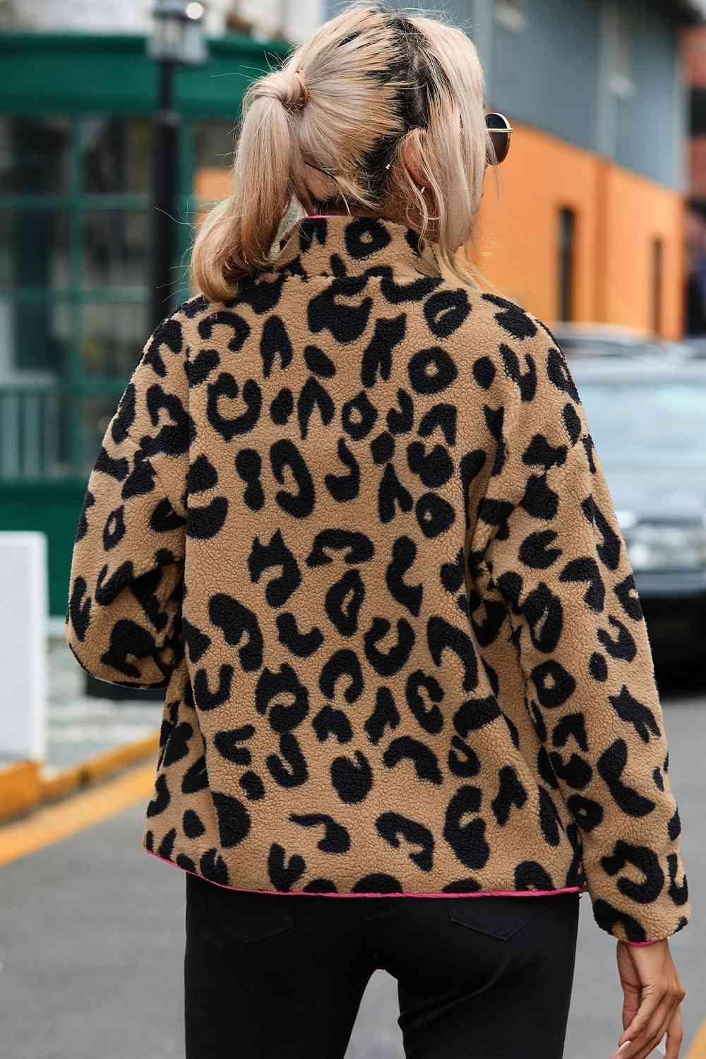 Comfy Wild Zip Up Leopard Print Jacket - MXSTUDIO.COM