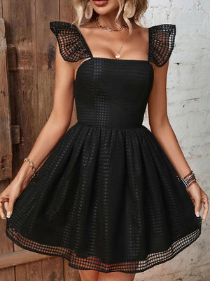 Commanding Beauty Black Sleeveless Mini Dress - MXSTUDIO.COM