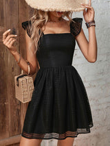 Commanding Beauty Black Sleeveless Mini Dress - MXSTUDIO.COM