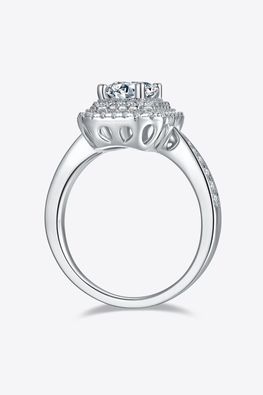 Complete Luxury Side Stone 1 Carat Moissanite Ring - MXSTUDIO.COM