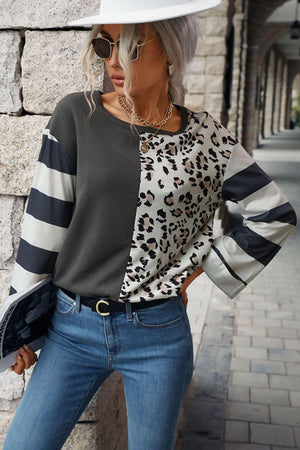 Confident Leopard Long Sleeve T-Shirt - MXSTUDIO.COM