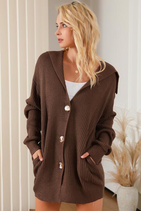 Confidently Comfy Button Down Tunic Cardigan - MXSTUDIO.COM