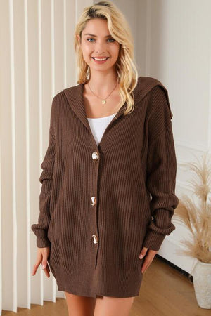 Confidently Comfy Button Down Tunic Cardigan - MXSTUDIO.COM