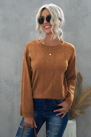 Confirmed Coziness Openwork Knit Pullover Sweater - MXSTUDIO.COM