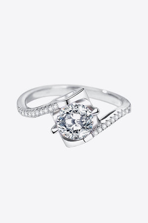 Constant Shine Platinum-Plated 1 Carat Moissanite Ring - MXSTUDIO.COM