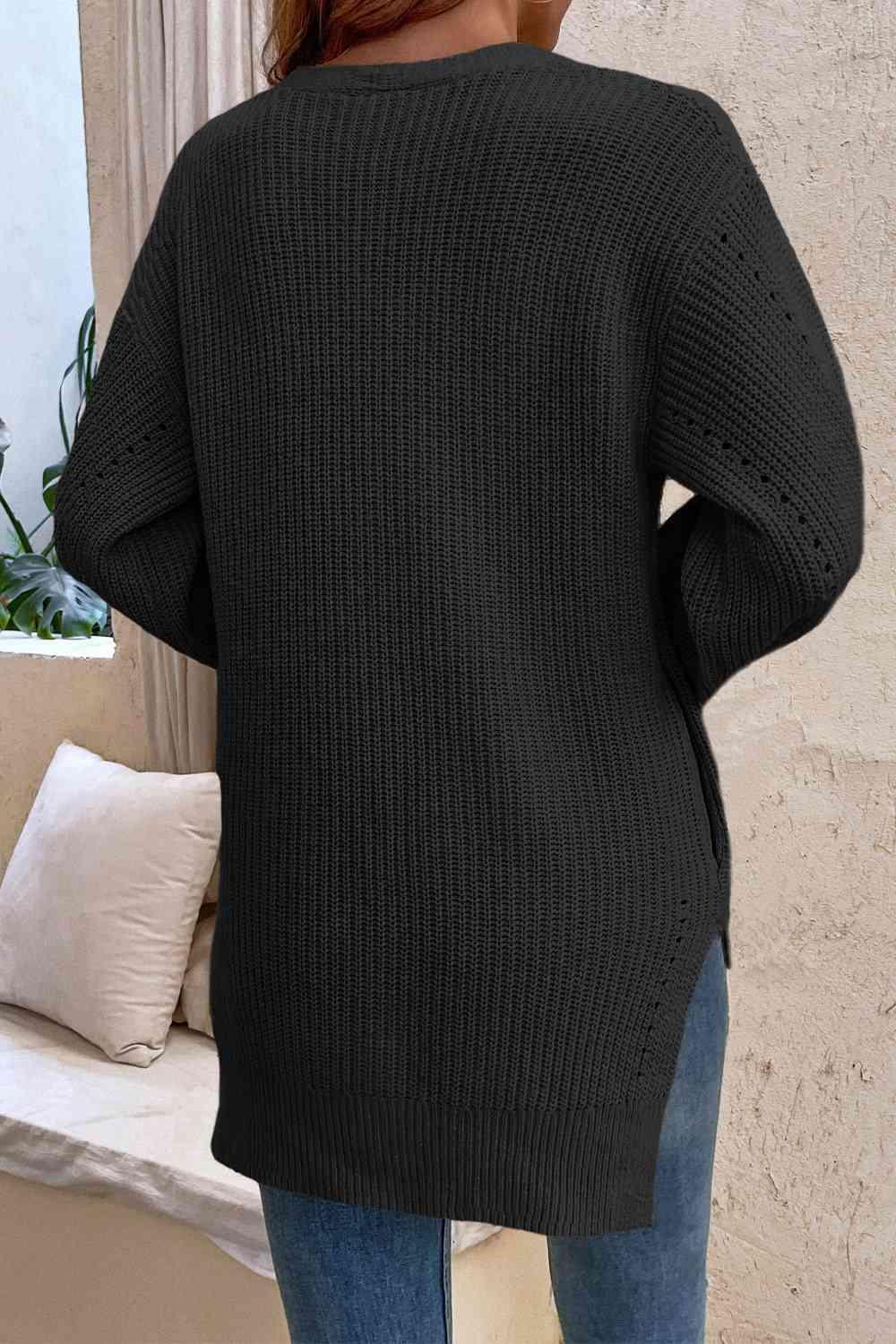 Constant Warmth Knitted Button Front Cardigan-MXSTUDIO.COM