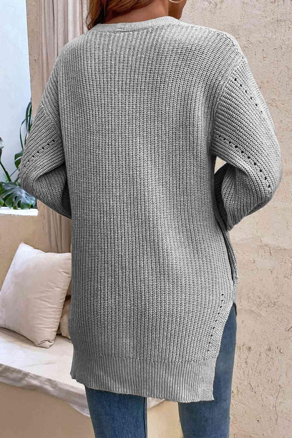 Constant Warmth Knitted Button Front Cardigan-MXSTUDIO.COM