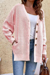 Constant Warmth Knitted Button Front Cardigan-MXSTUDIO.COM