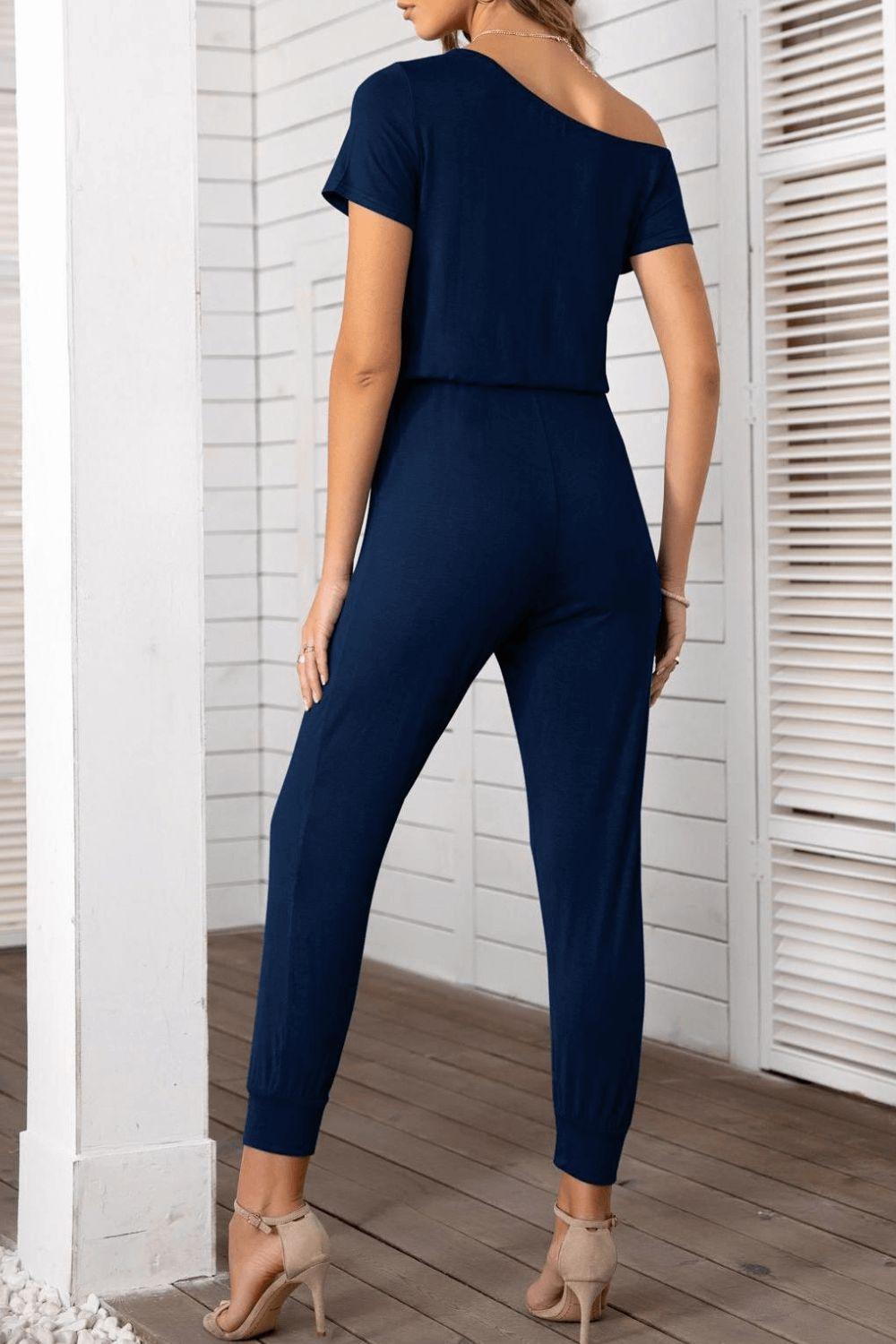 Contemporary Jumpsuit With Drawstring - MXSTUDIO.COM