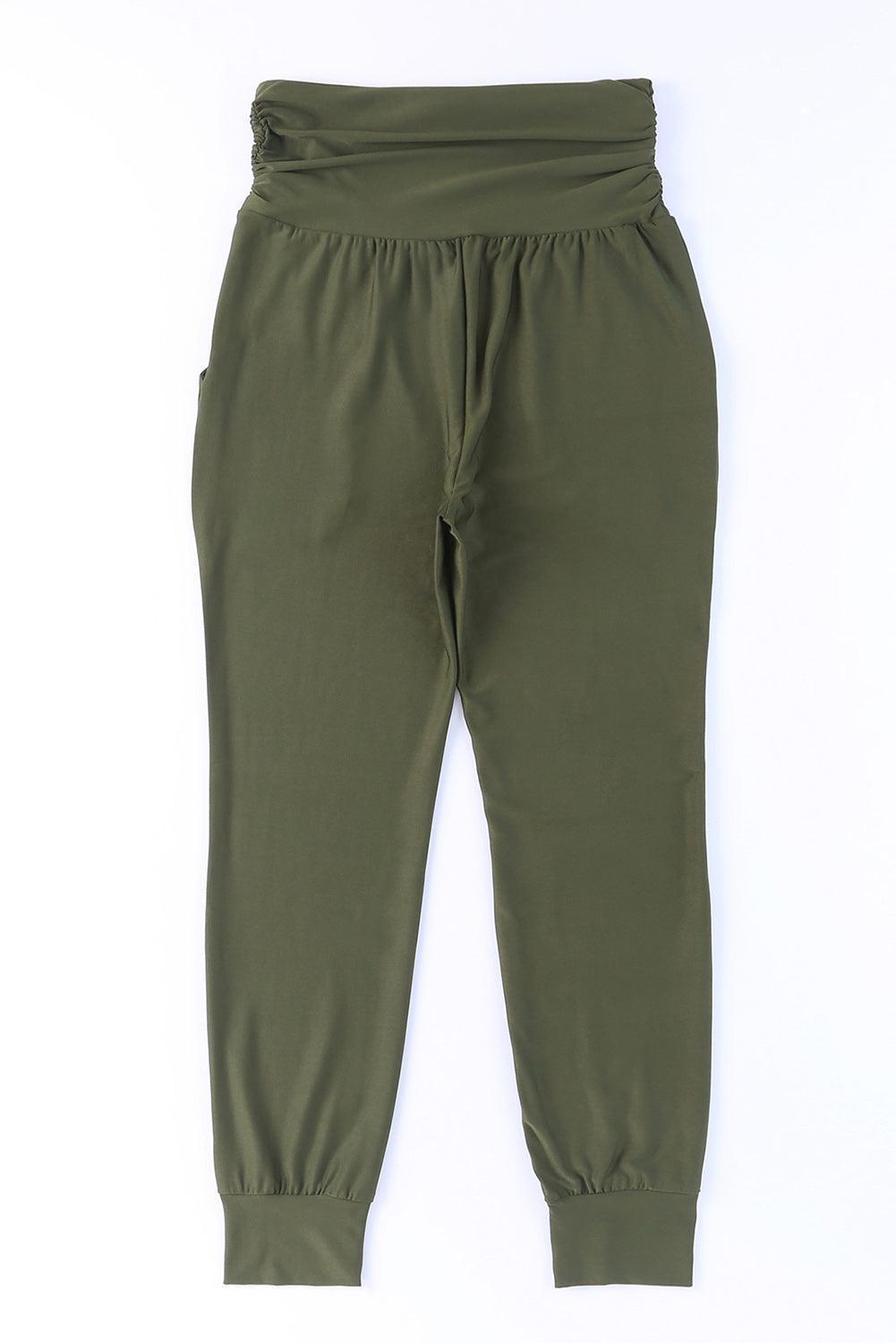 Contented Wide Waistband High Waist Joggers - MXSTUDIO.COM