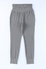 Contented Wide Waistband High Waist Joggers - MXSTUDIO.COM