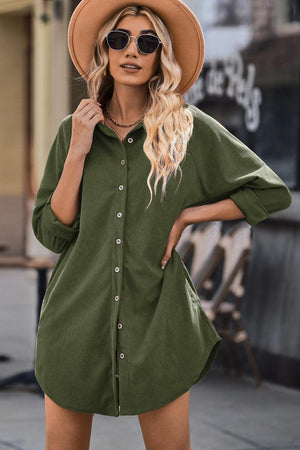 Cool As Cucumber Shirt Dress - MXSTUDIO.COM