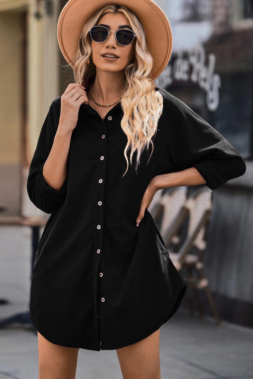 Cool As Cucumber Shirt Dress - MXSTUDIO.COM