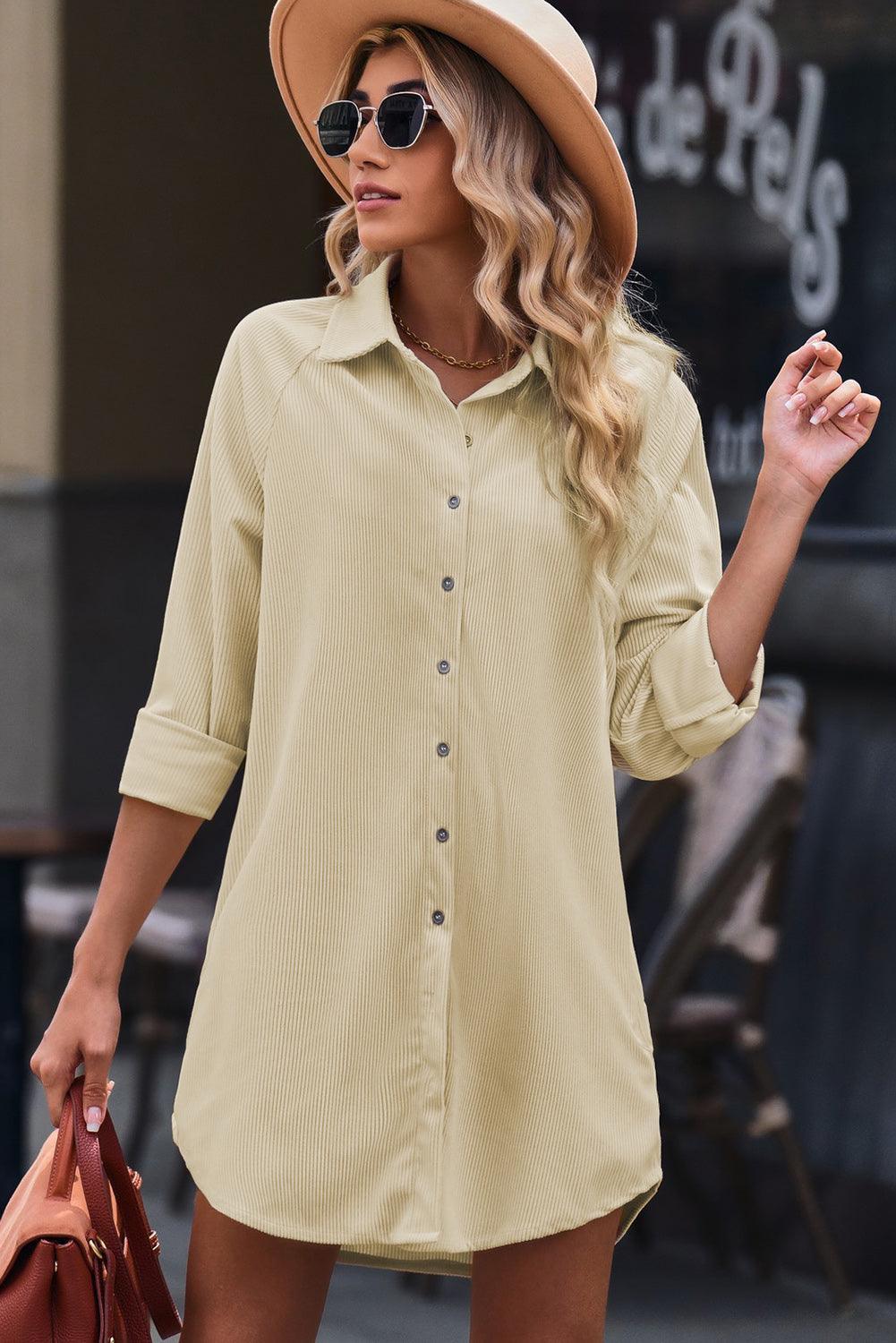 Cool As Cucumber Shirt Dress - MXSTUDIO.COM