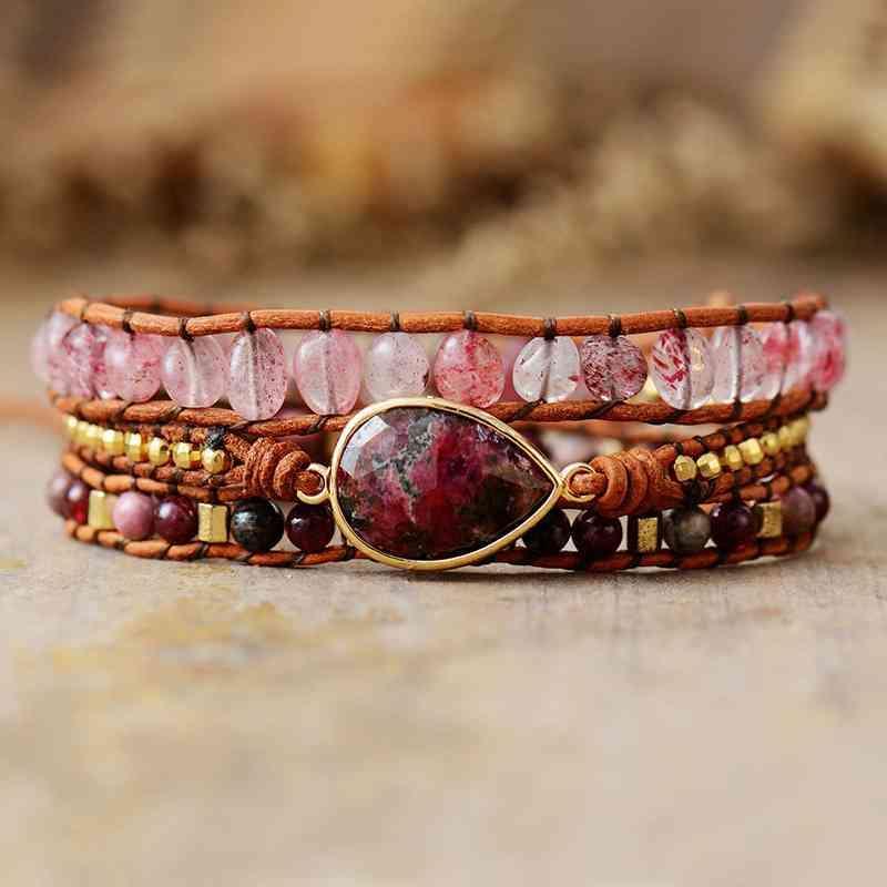 Cool Feeling Natural Stone Layered Bracelet-MXSTUDIO.COM