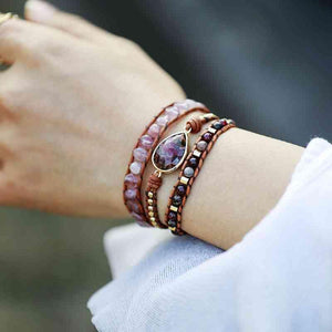 Cool Feeling Natural Stone Layered Bracelet-MXSTUDIO.COM