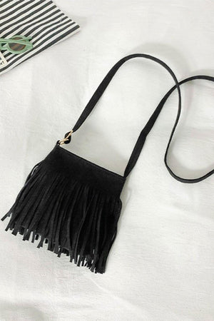 Coordination Friendly PU Leather Fringe Crossbody Bag - MXSTUDIO.COM