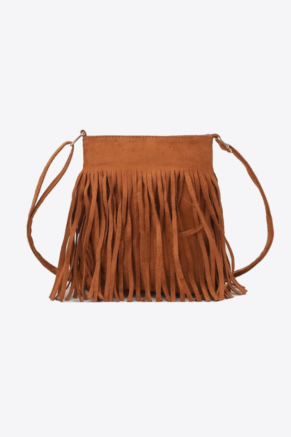 Coordination Friendly PU Leather Fringe Crossbody Bag - MXSTUDIO.COM