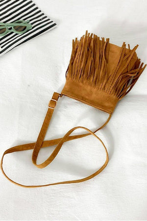 Coordination Friendly PU Leather Fringe Crossbody Bag - MXSTUDIO.COM