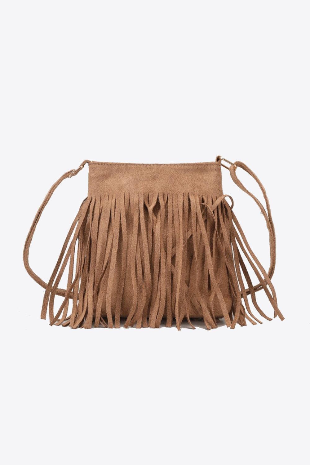 Coordination Friendly PU Leather Fringe Crossbody Bag - MXSTUDIO.COM