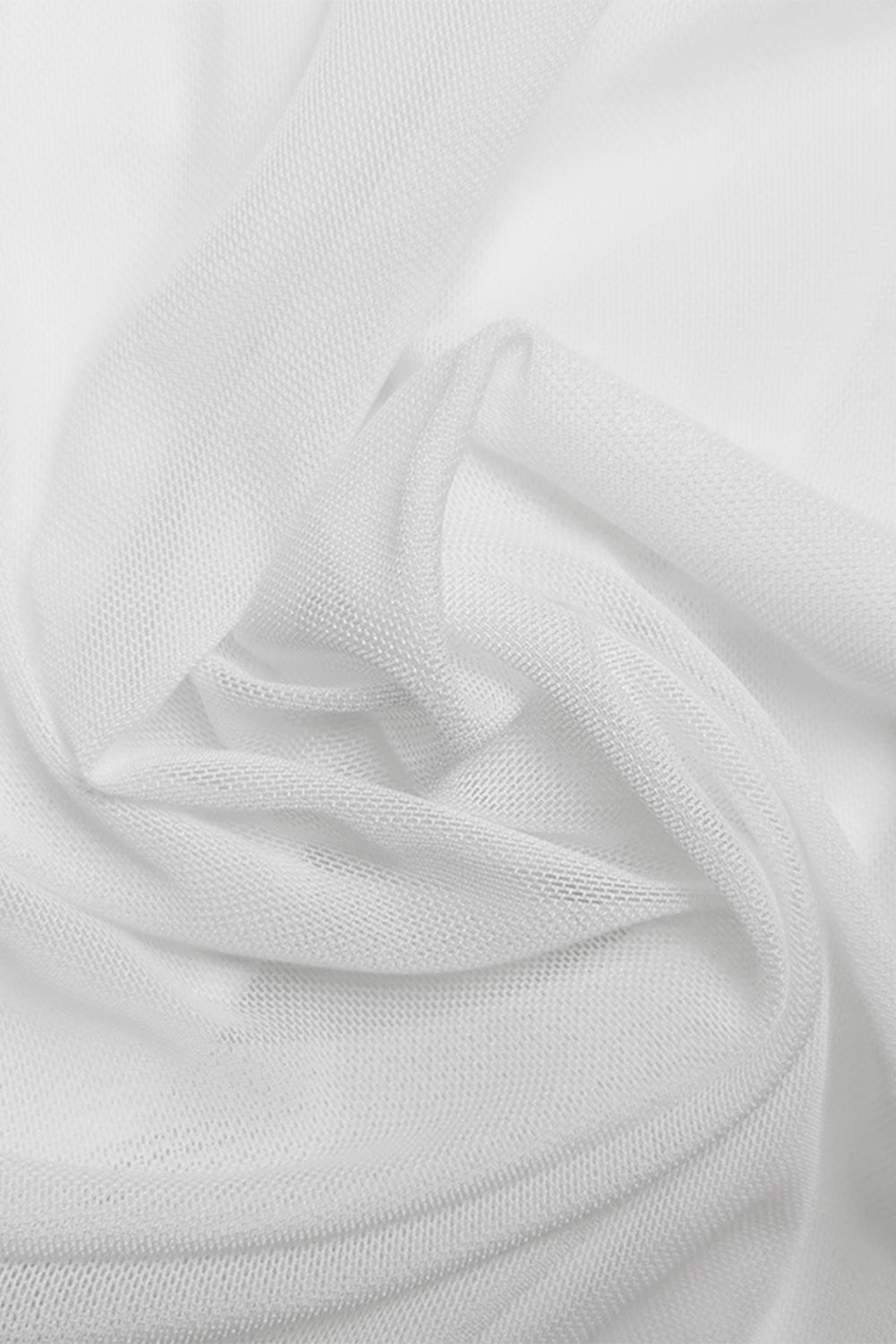 a close up view of a white fabric