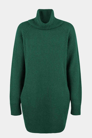 Cozy All Day Turtleneck Knit Sweater Dress-MXSTUDIO.COM