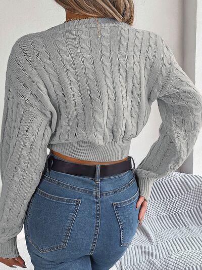 Cozy Attraction Twist Front Crop Sweater-MXSTUDIO.COM