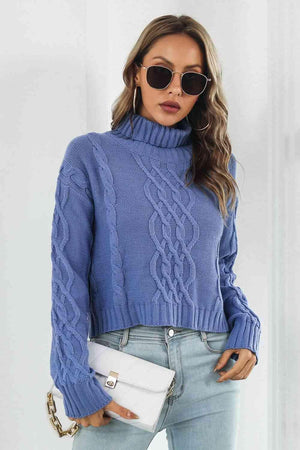 Cozy Charisma Knitted Turtle Neck Sweater - MXSTUDIO.COM