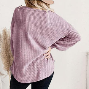 Cozy Day Boat Neck Lantern Sleeve Sweater-MXSTUDIO.COM