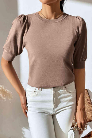 Cozy In Style Puff Sleeve Knitted Top-MXSTUDIO.COM