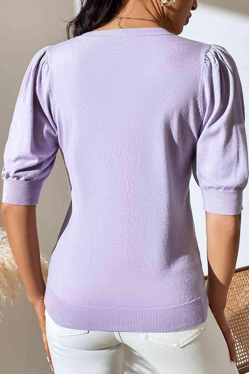 Cozy In Style Puff Sleeve Knitted Top-MXSTUDIO.COM