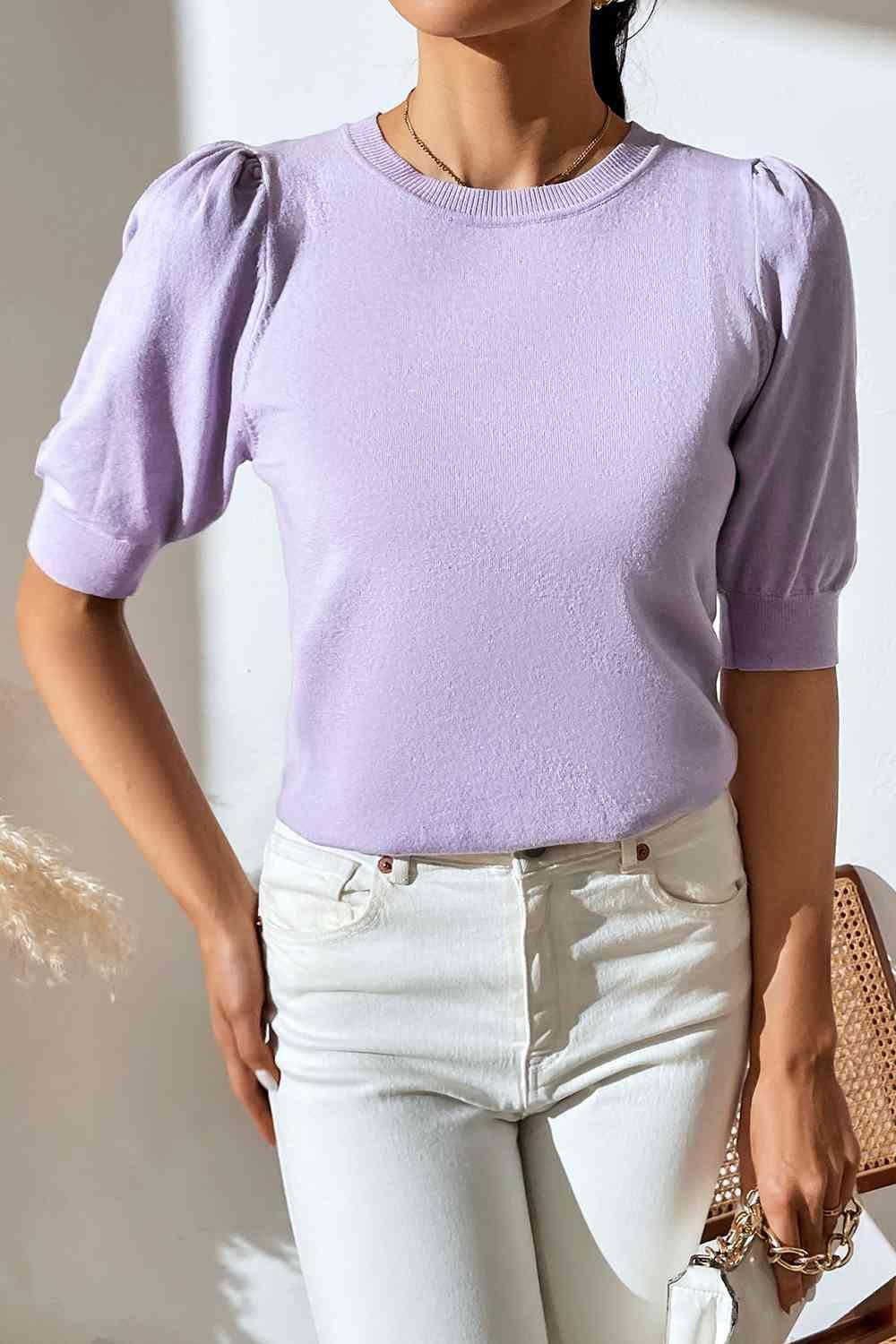 Cozy In Style Puff Sleeve Knitted Top-MXSTUDIO.COM