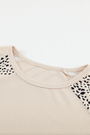 Cozy Leopard Raglan Sleeve Sweatshirt - MXSTUDIO.COM