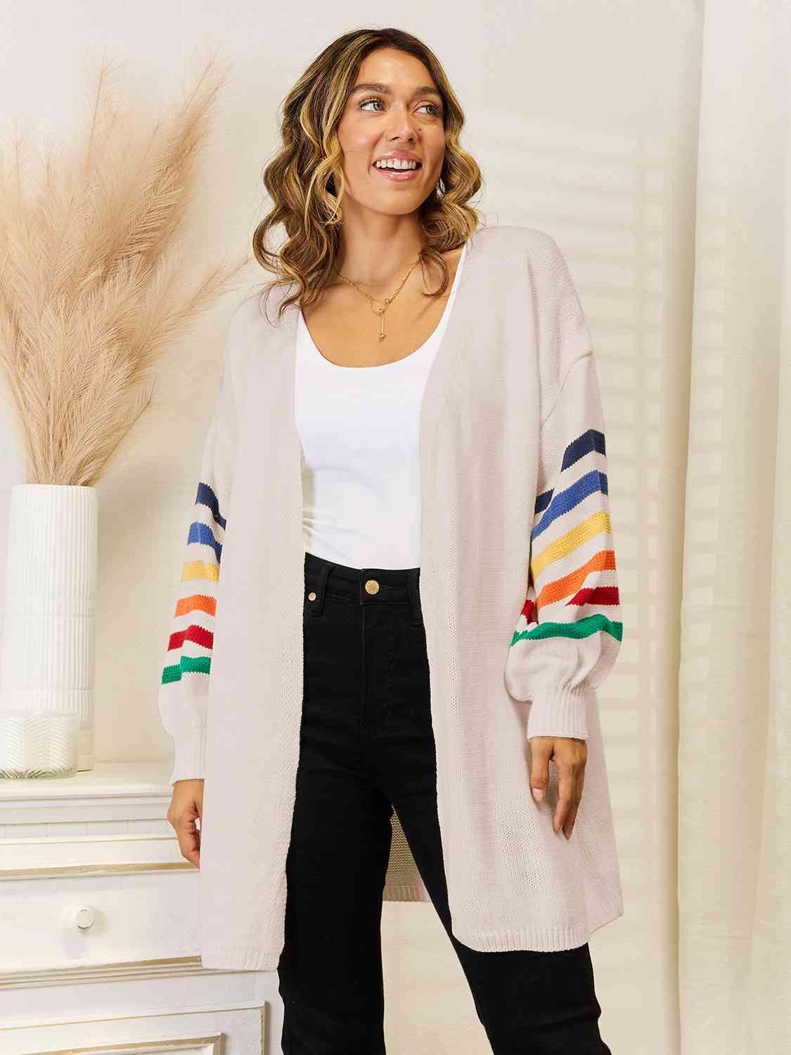 Cozy Mood Long Open Front Cardigan - MXSTUDIO.COM