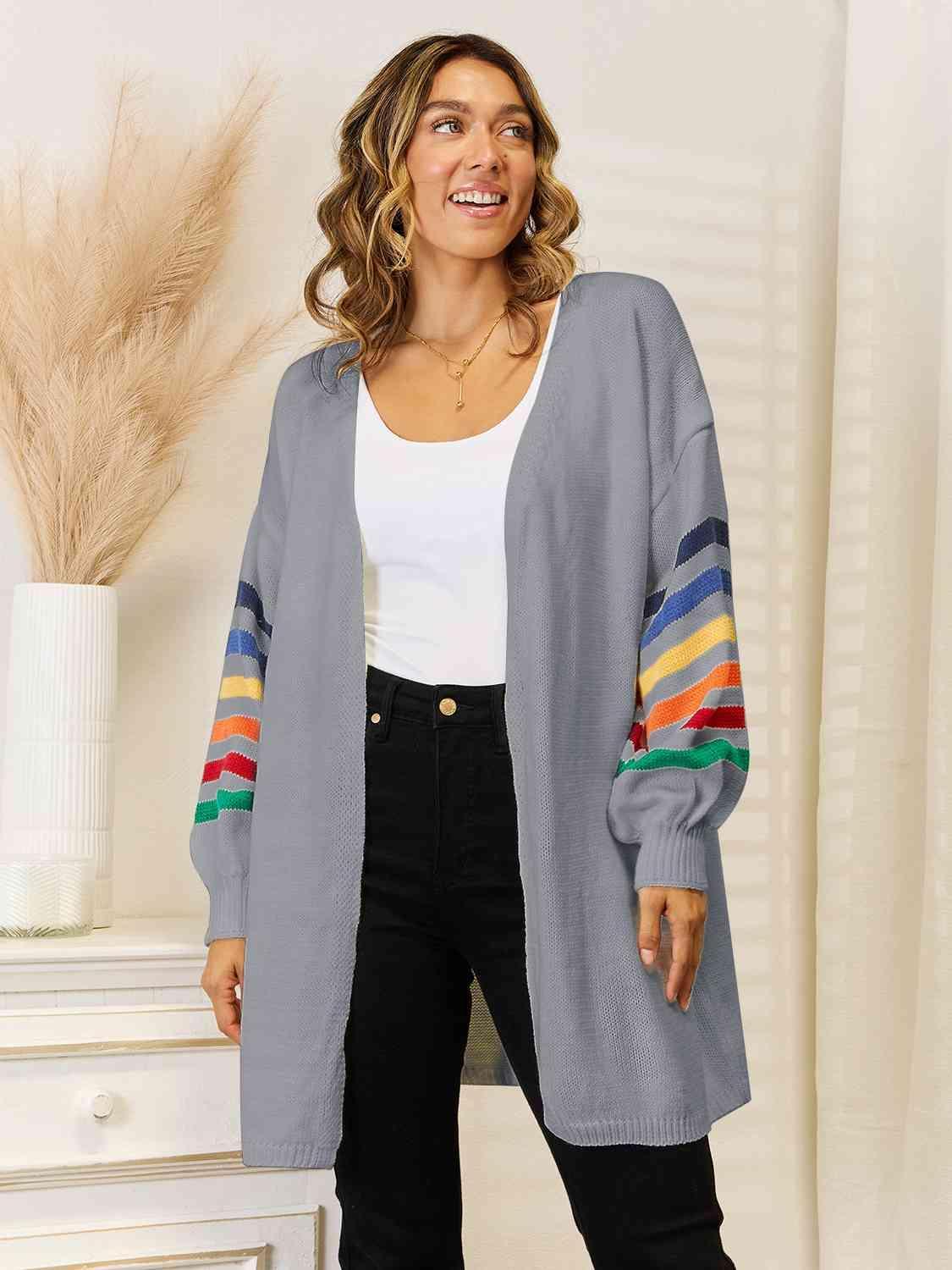 Cozy Mood Long Open Front Cardigan - MXSTUDIO.COM