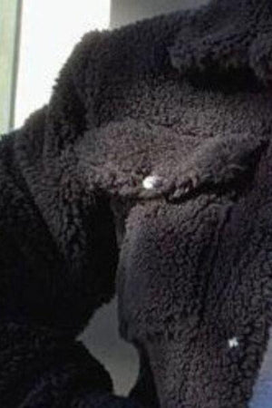 Cozy Swag Fleece Black Cropped Sherpa Jacket-MXSTUDIO.COM
