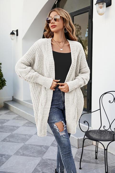 Cozy Vacation Open Front Longline Dolman Sleeve Cardigan - MXSTUDIO.COM