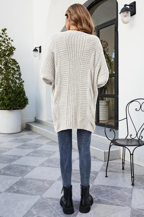 Cozy Vacation Open Front Longline Dolman Sleeve Cardigan - MXSTUDIO.COM